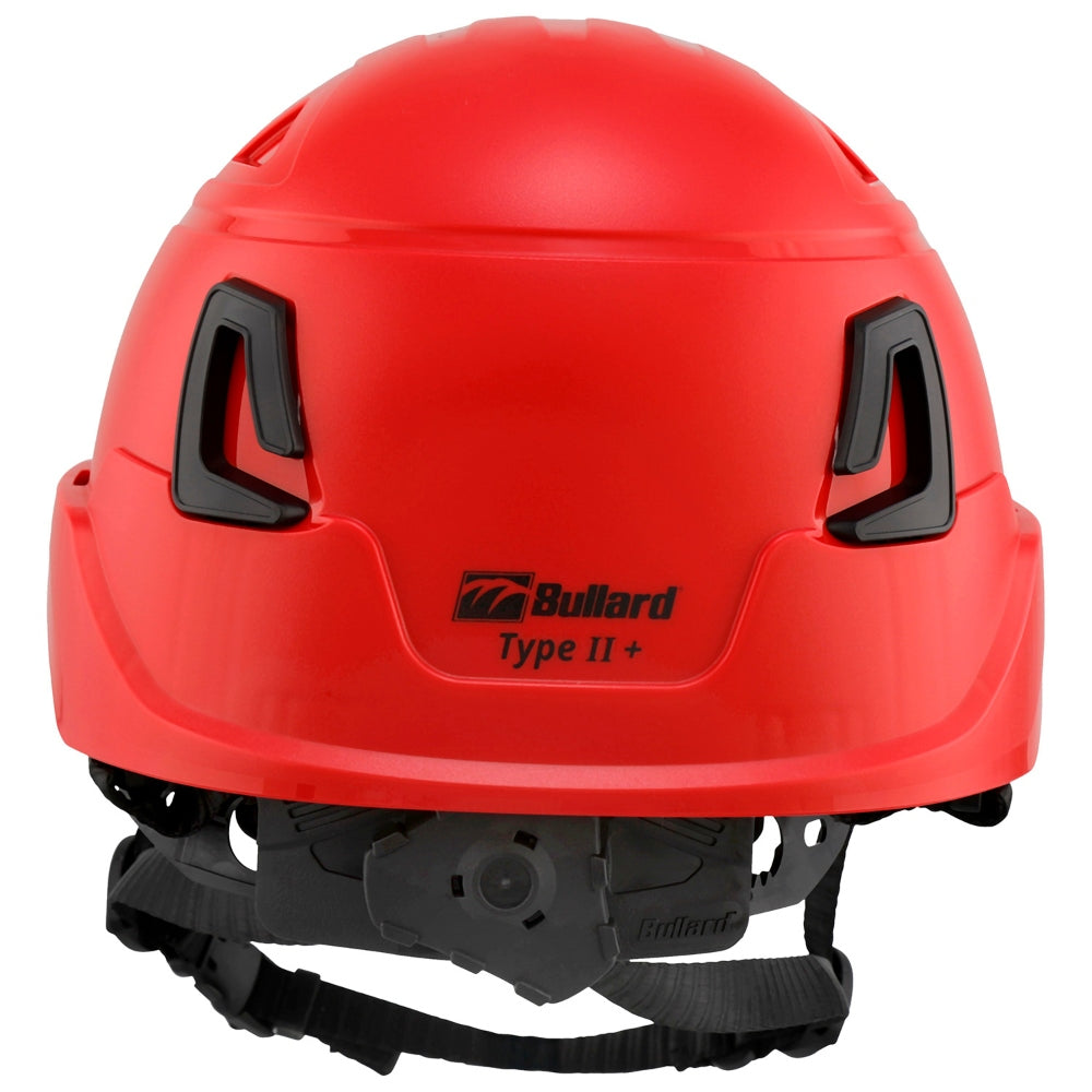 Bullard T2NFG Type II + Safety Helmet - Ratchet Suspension - Red