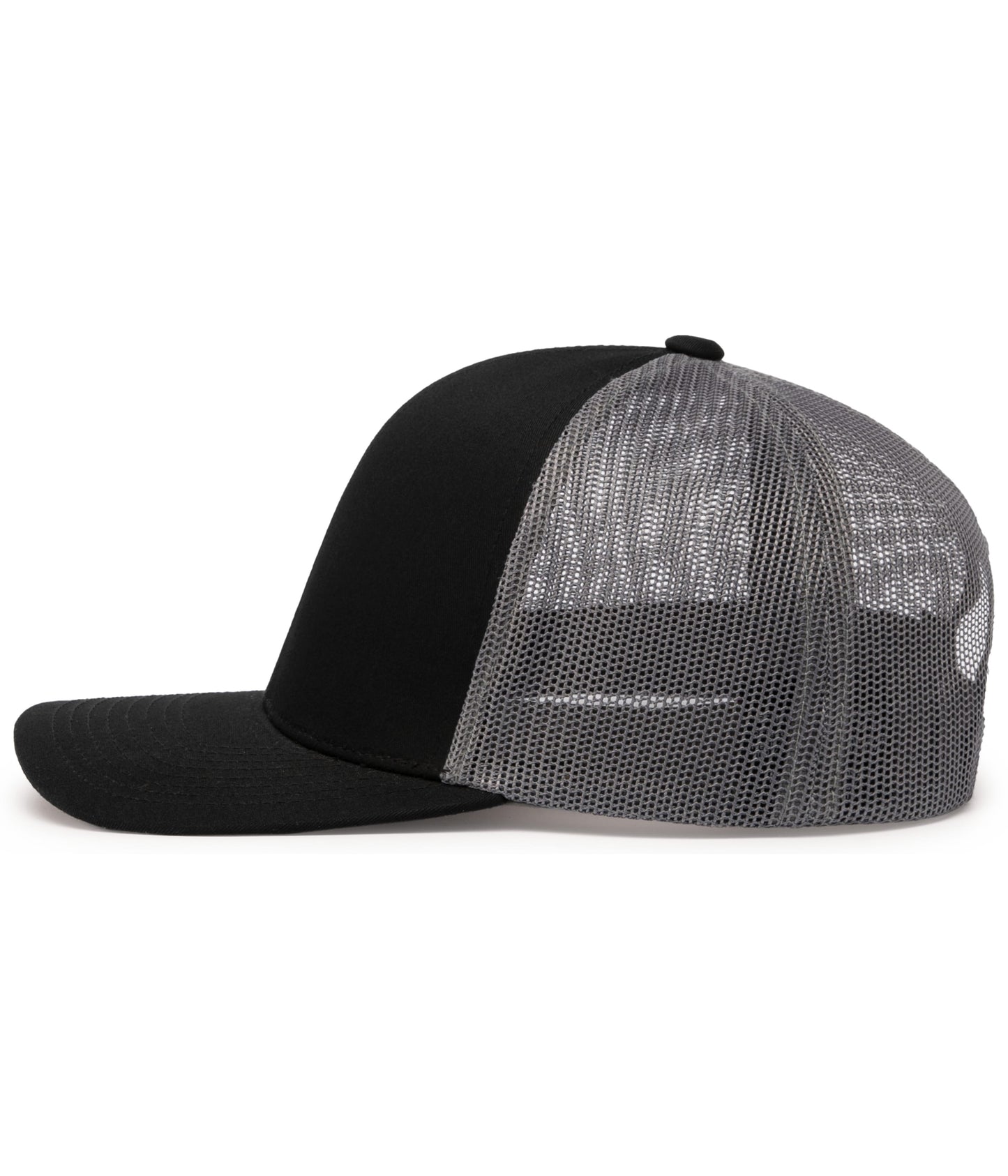 Pacific Headwear Trucker Snapback Cap - Black/Graphite/Black