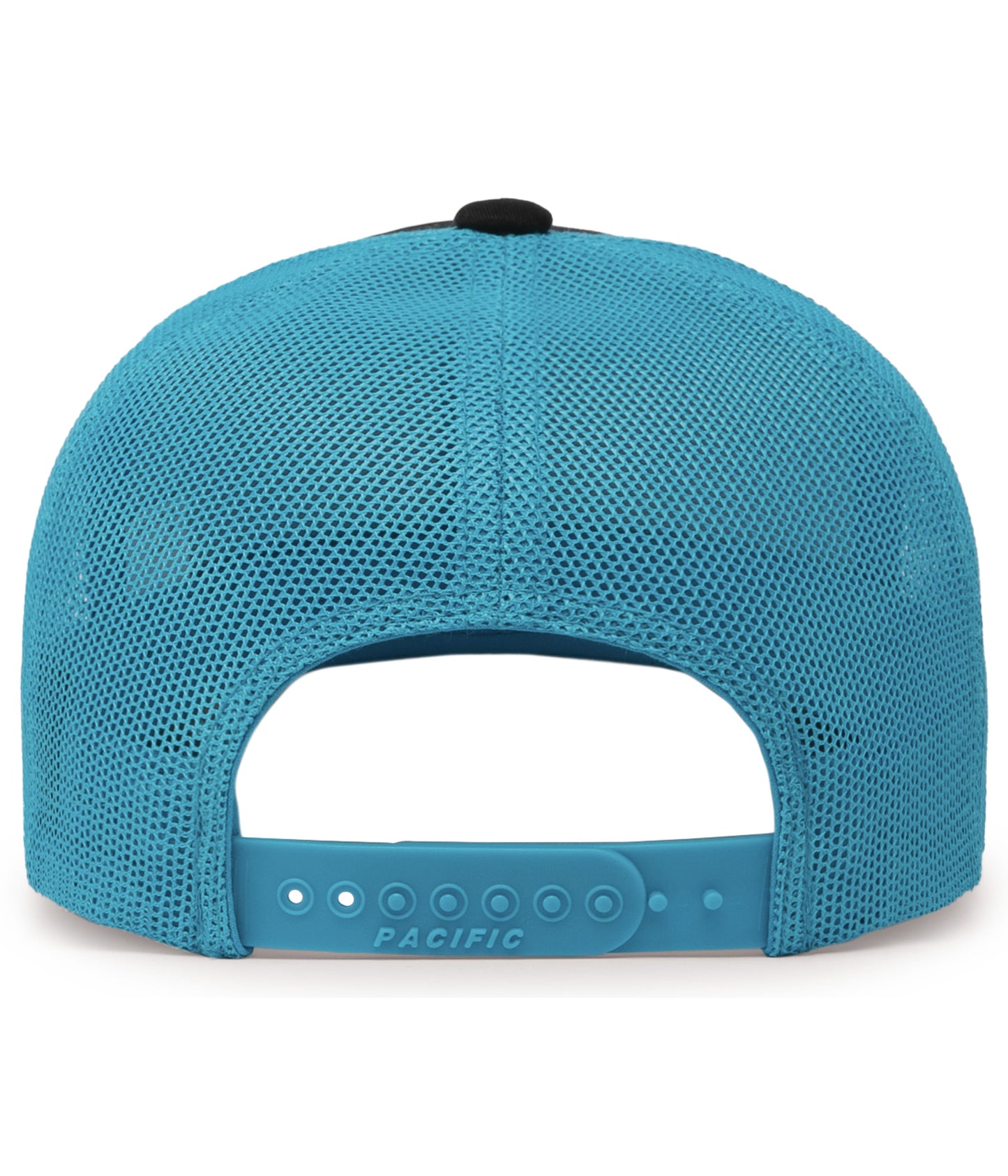 Pacific Headwear Trucker Snapback Cap - Black/Neon Blue/Black