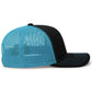 Pacific Headwear Trucker Snapback Cap - Black/Neon Blue/Black