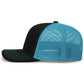 Pacific Headwear Trucker Snapback Cap - Black/Neon Blue/Black