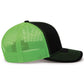 Pacific Headwear Trucker Snapback Cap - Black/Neon Green/Black