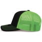 Pacific Headwear Trucker Snapback Cap - Black/Neon Green/Black