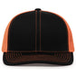 Pacific Headwear Trucker Snapback Cap - Black/Neon Orange/Black