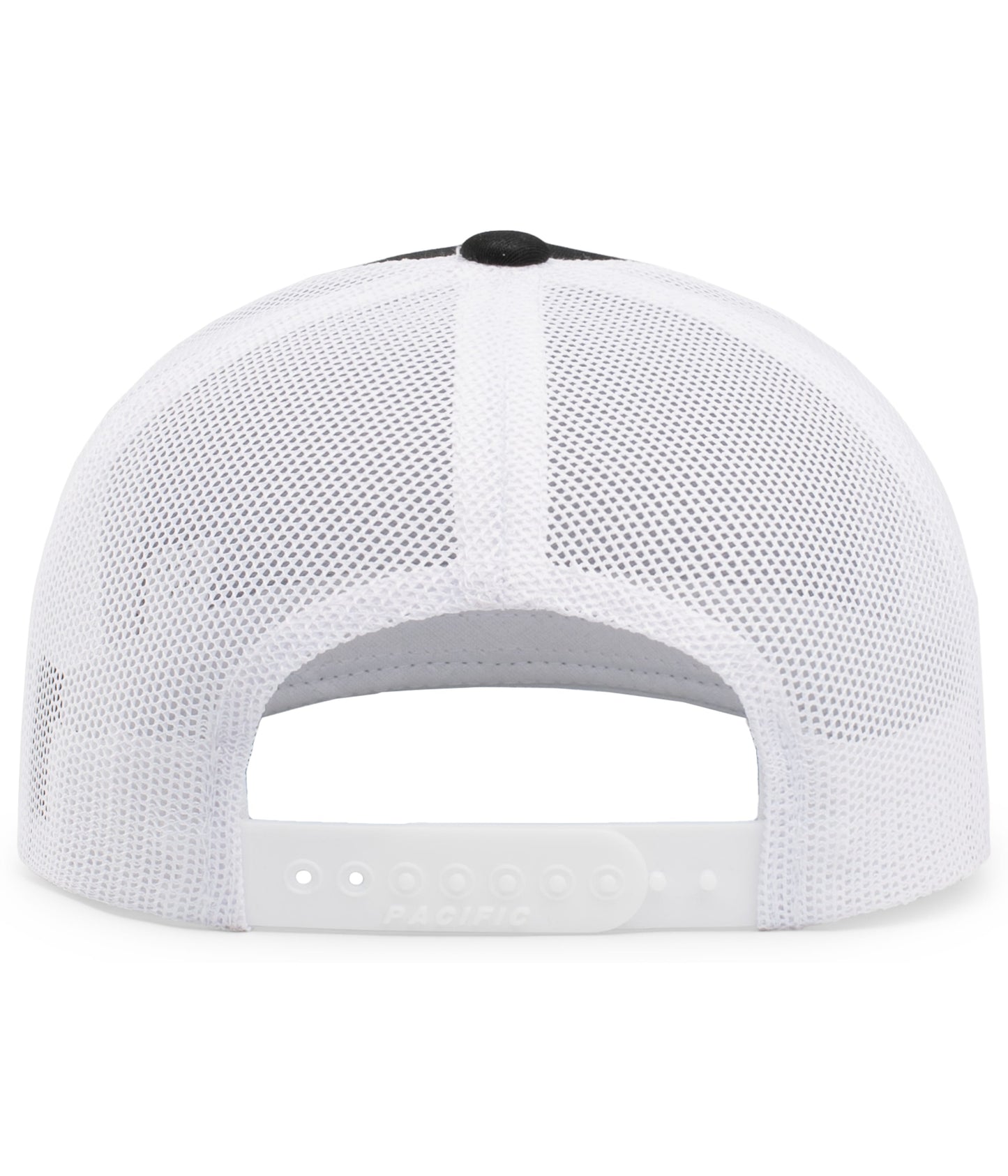 Pacific Headwear Trucker Snapback Cap - Black/White/Black