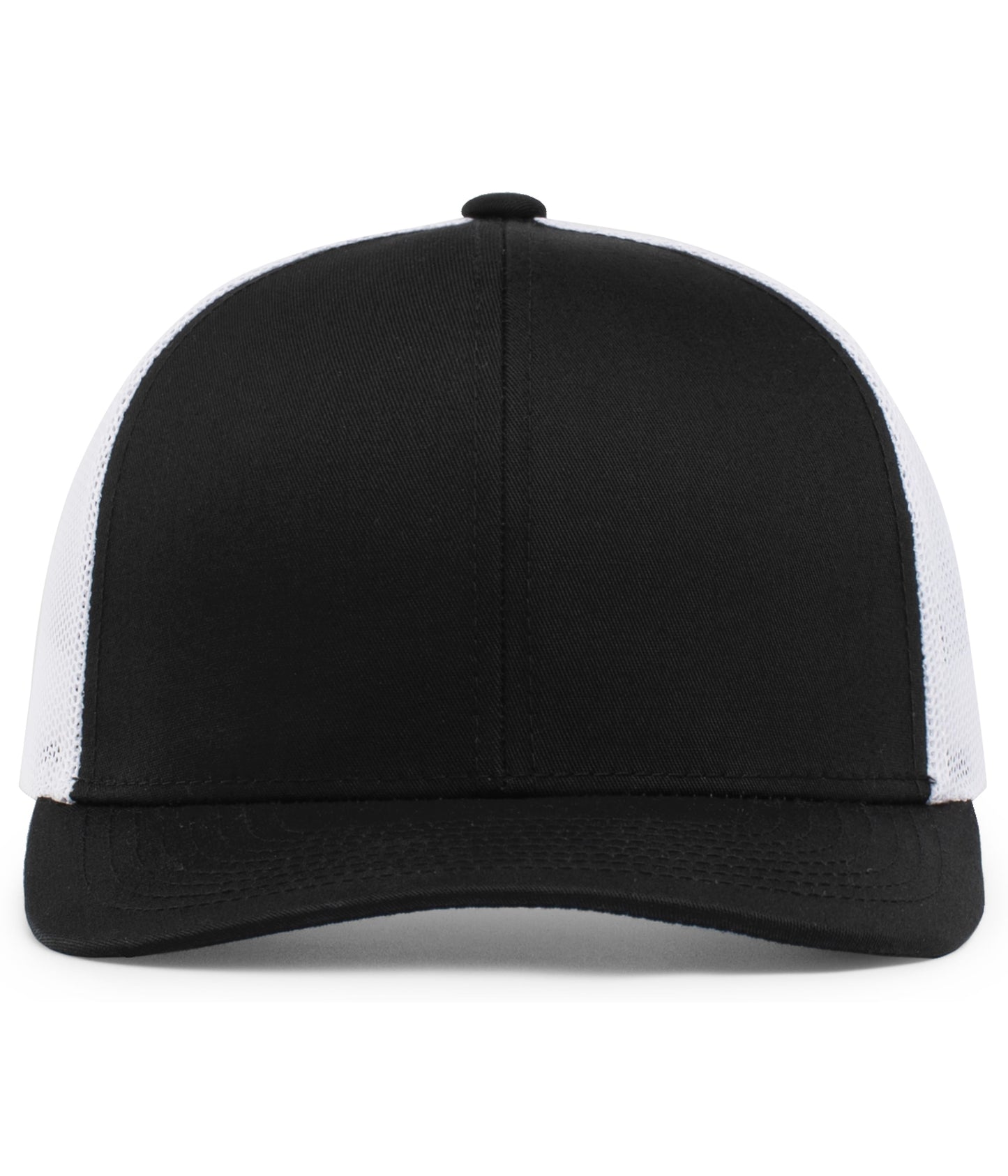 Pacific Headwear Trucker Snapback Cap - Black/White/Black