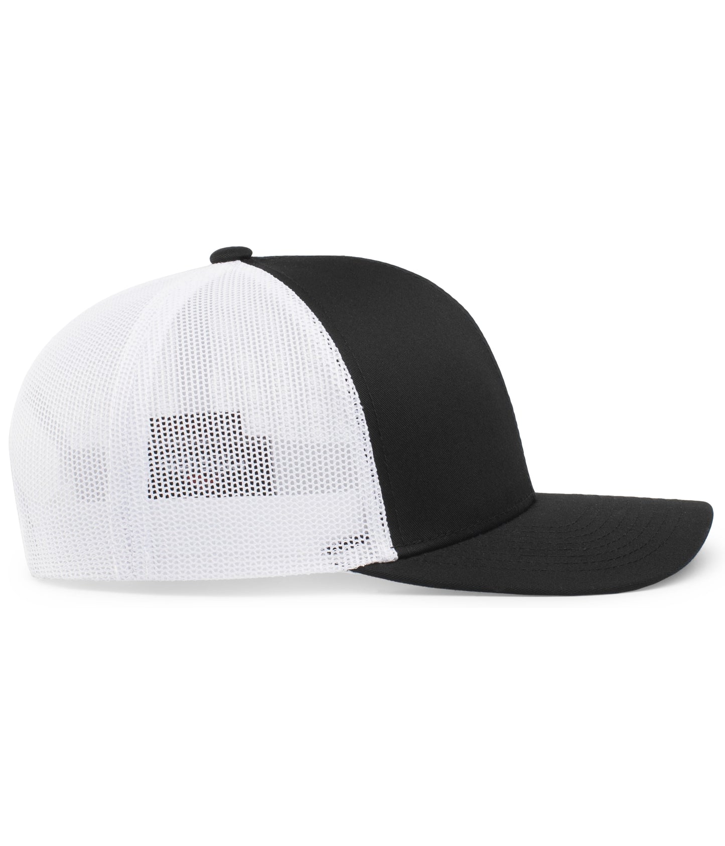 Pacific Headwear Trucker Snapback Cap - Black/White/Black