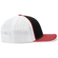 Pacific Headwear Trucker PacFlex Cap -  Black/White/Red