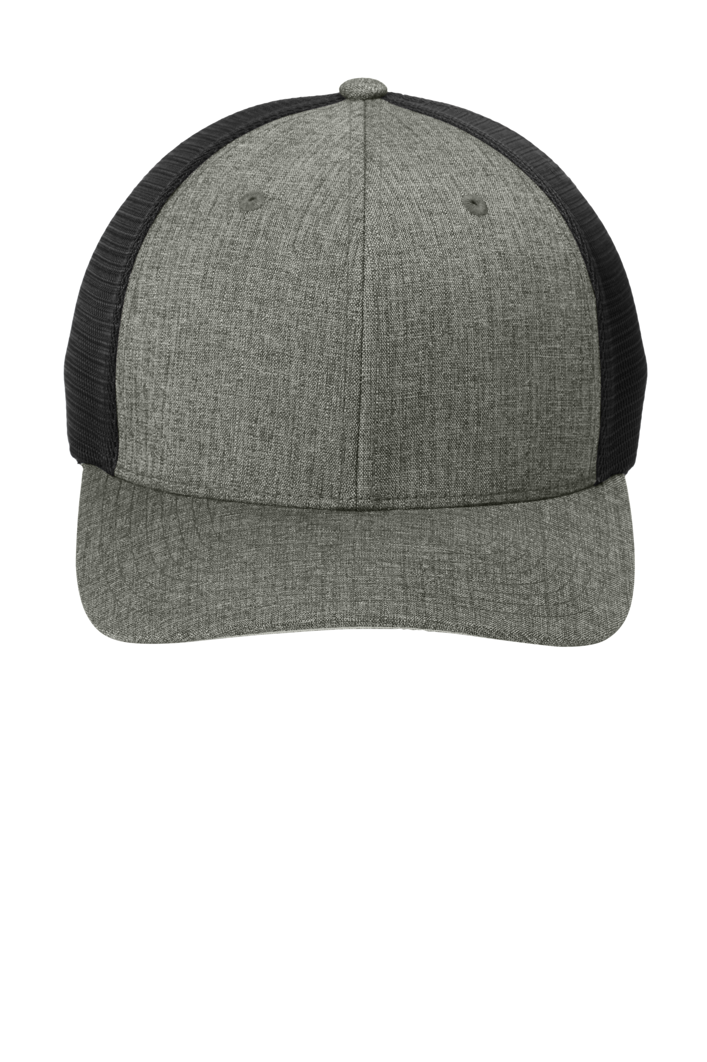 Port Authority® Flexfit 110® Mesh Cap - Heather Graphite/Black