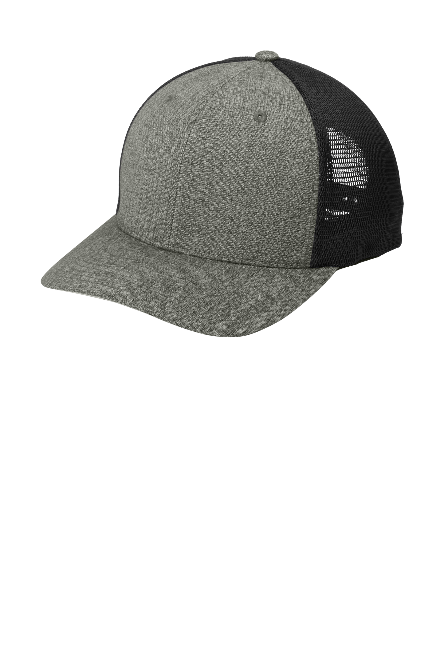 Port Authority® Flexfit 110® Mesh Cap - Heather Graphite/Black