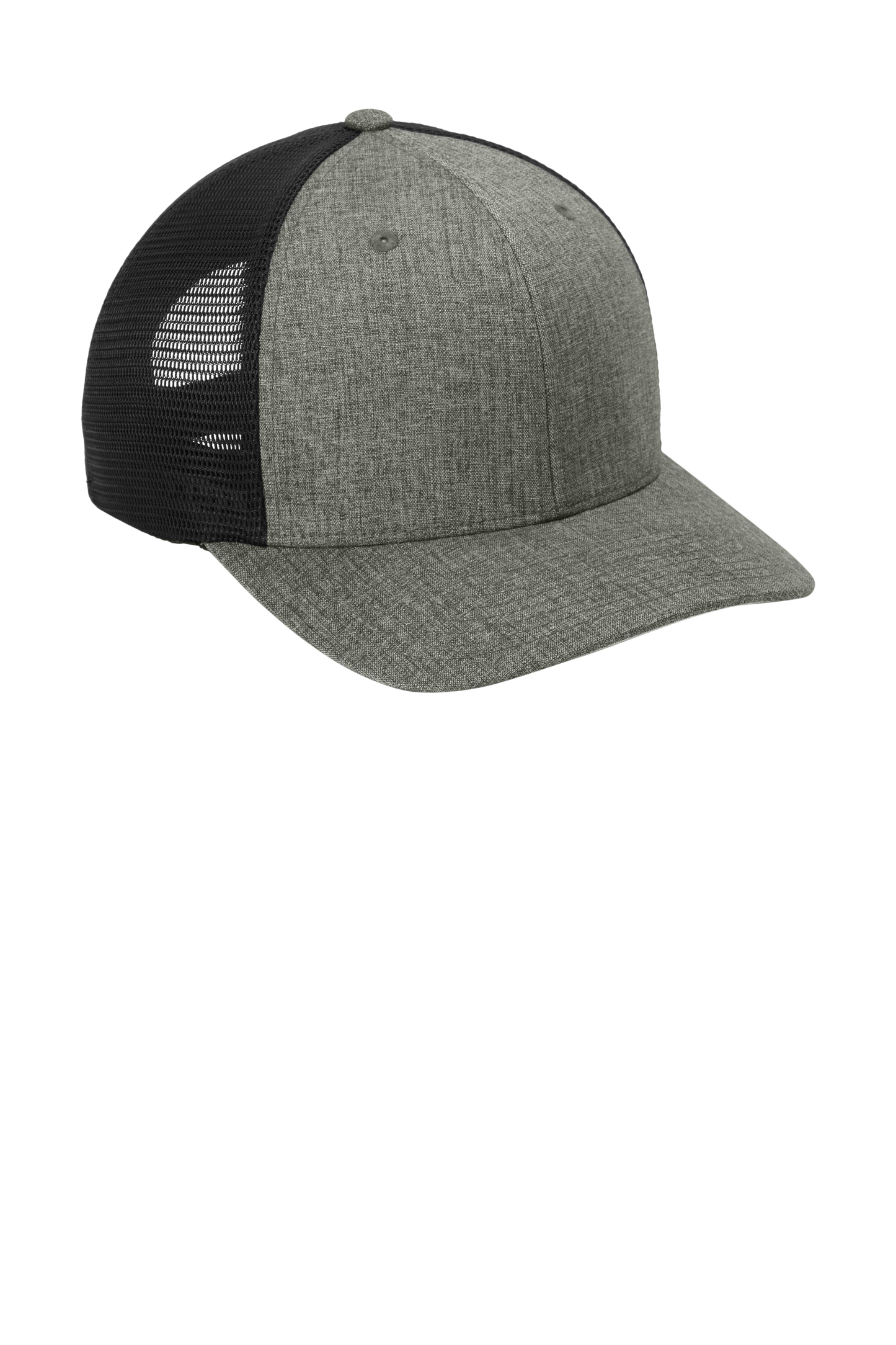 Port Authority® Flexfit 110® Mesh Cap - Heather Graphite/Black