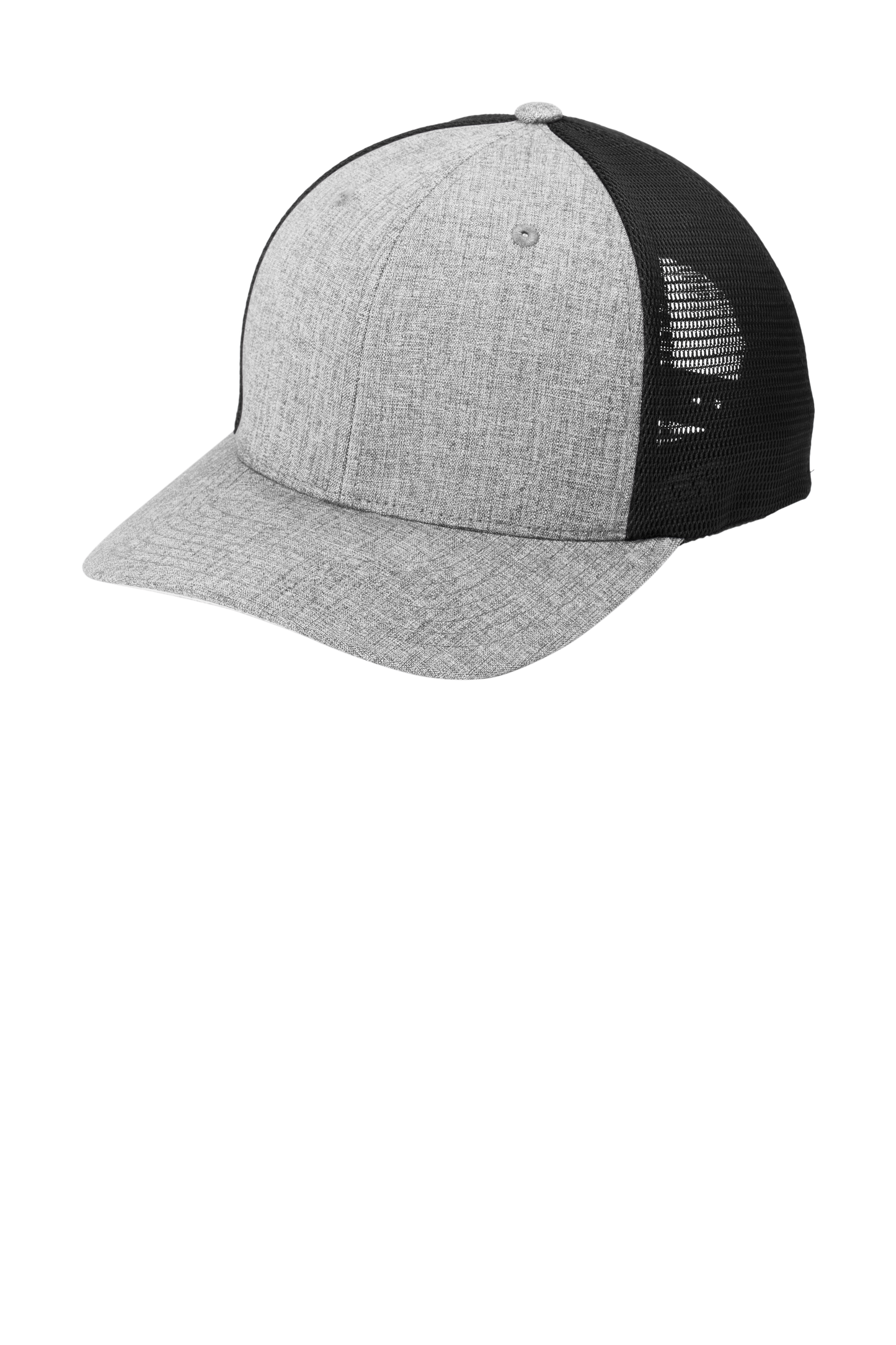 Port Authority® Flexfit 110® Mesh Cap - Heather Silver/Black