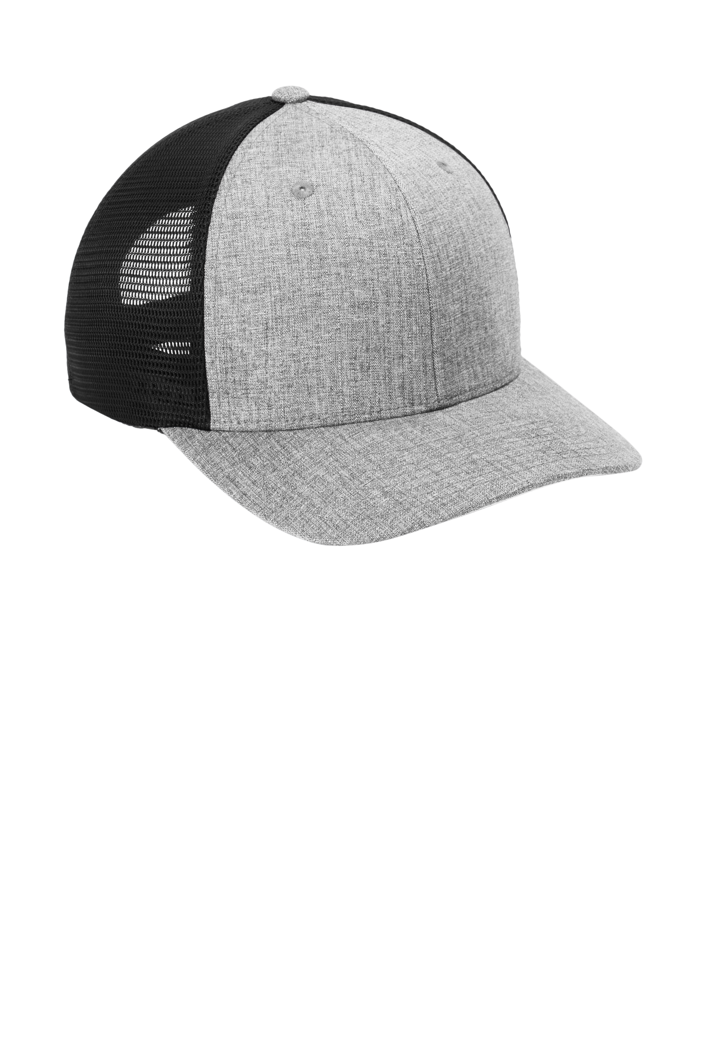Port Authority® Flexfit 110® Mesh Cap - Heather Silver/Black