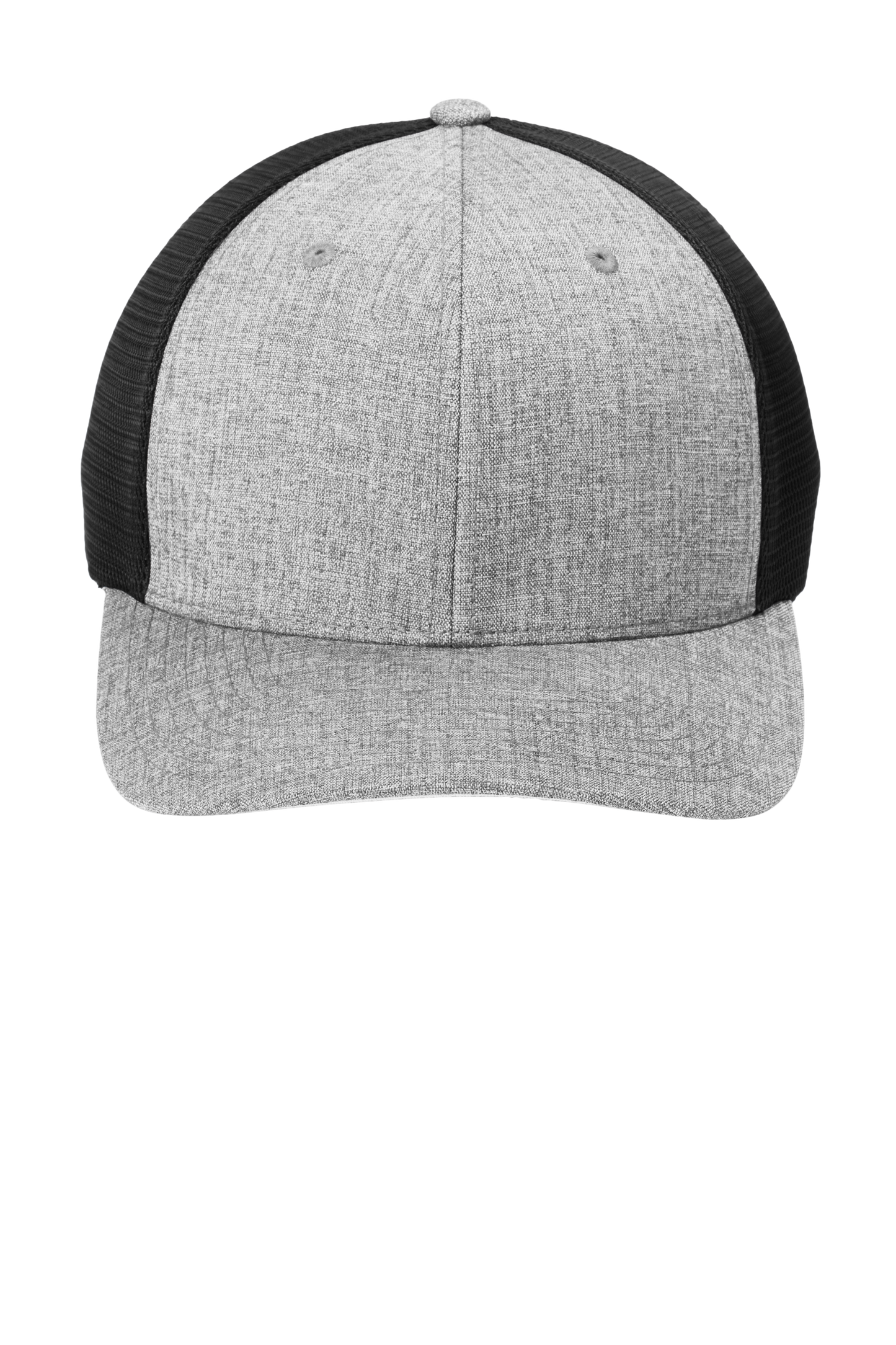 Port Authority® Flexfit 110® Mesh Cap - Heather Silver/Black