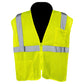 C2V Type R Class 2 Economy Mesh Safety Vest with Zipper - Yellow/Lime