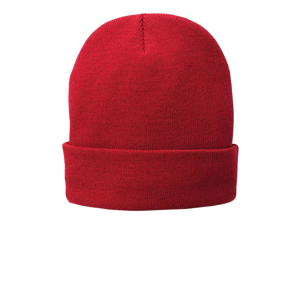 Port & Company® Fleece-Lined Knit Cap - Athletic Red