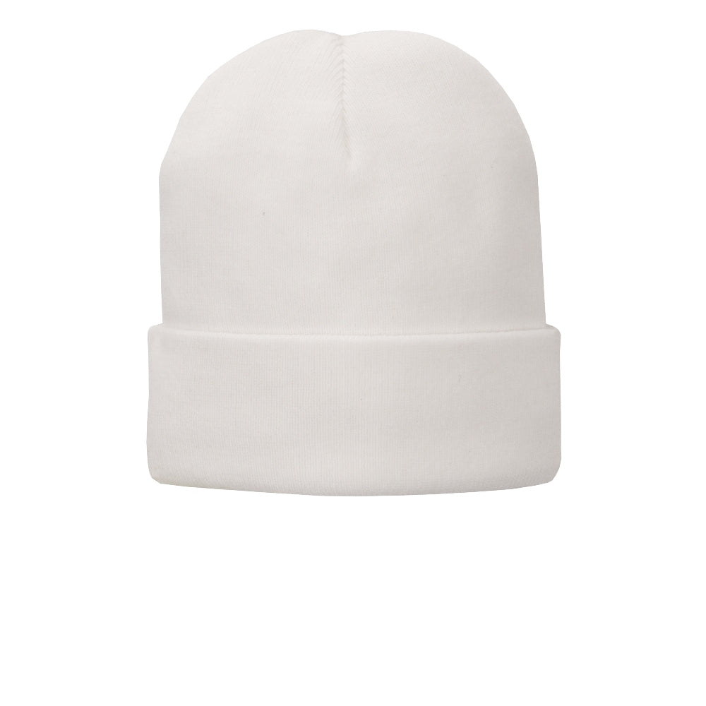 Port & Company® Fleece-Lined Knit Cap - White