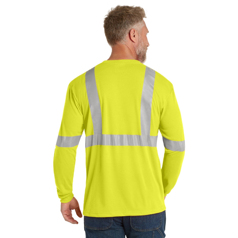 CornerStone® ANSI 107 Class 2 Long Sleeve Safety T-Shirt- Safety Yellow/Reflective