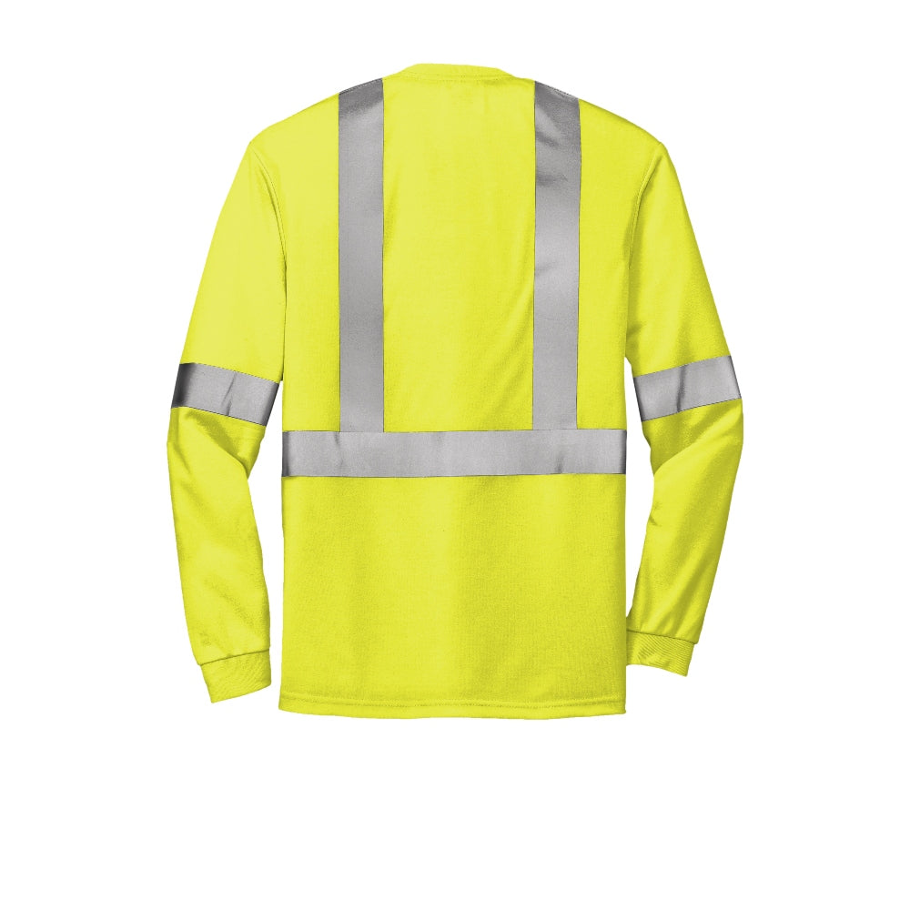 CornerStone® ANSI 107 Class 2 Long Sleeve Safety T-Shirt- Safety Yellow/Reflective