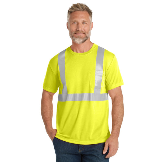 CornerStone® ANSI 107 Class 2 Safety T-Shirt - Safety Yellow/Reflective