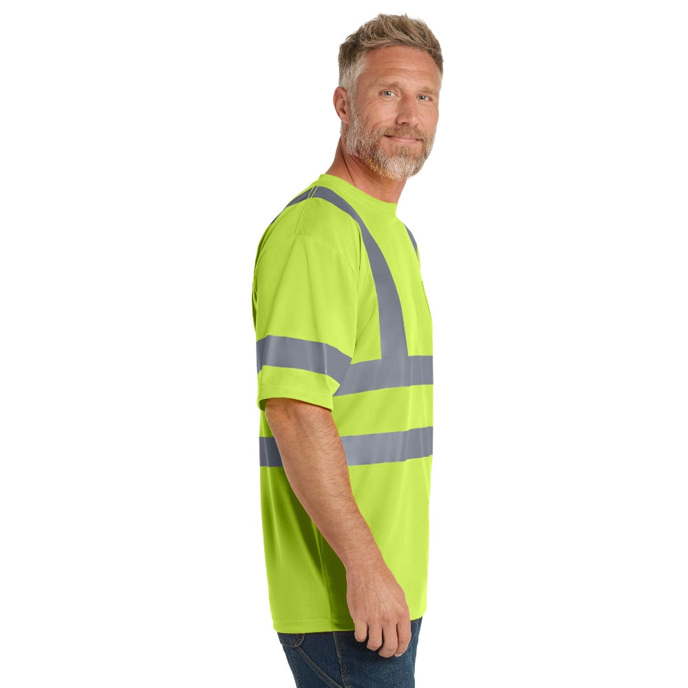 CornerStone® ANSI 107 Class 3 Short Sleeve Snag-Resistant Reflective T-Shirt - Safety Yellow/Reflective