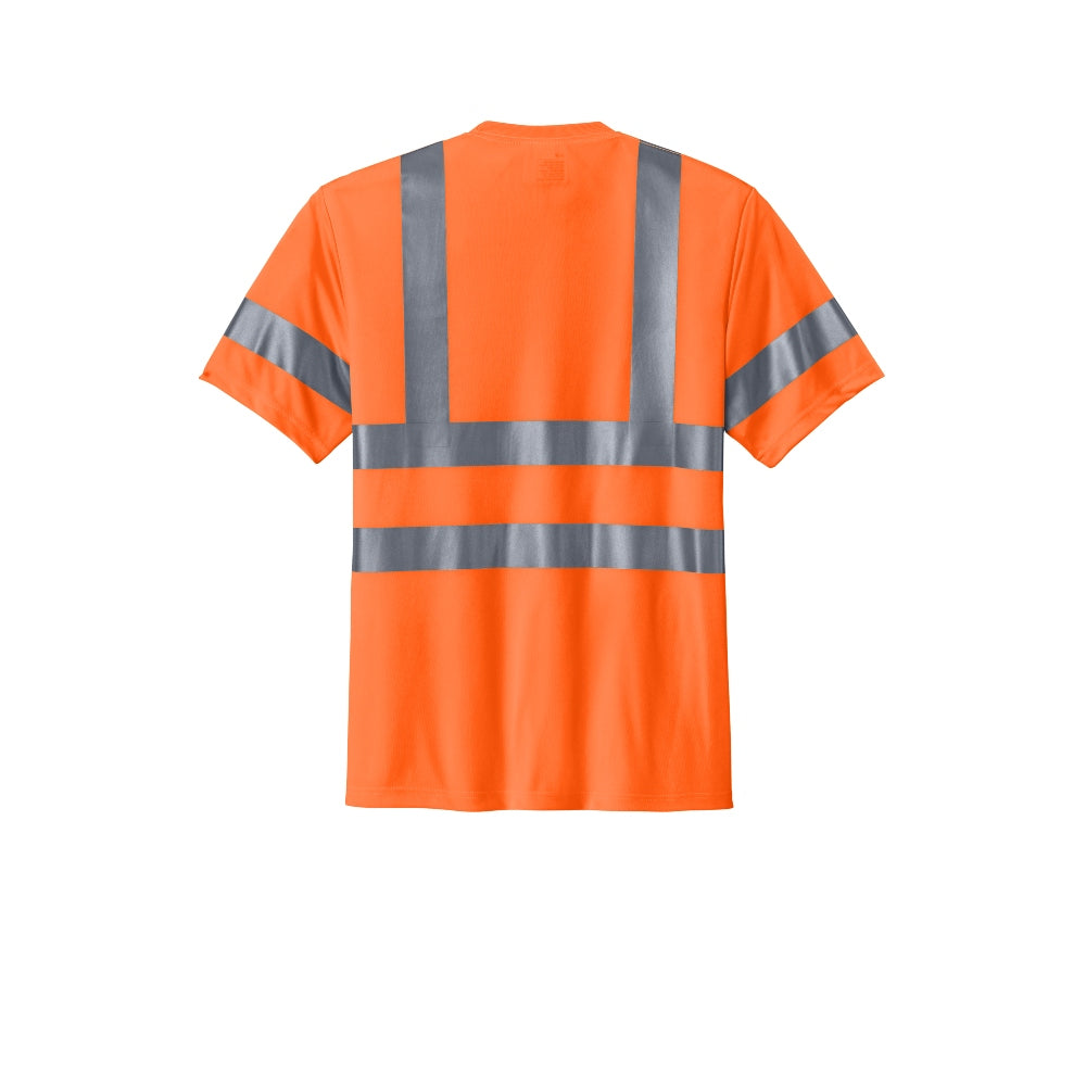 CornerStone® ANSI 107 Class 3 Short Sleeve Snag-Resistant Reflective T-Shirt - Safety Orange/Reflective