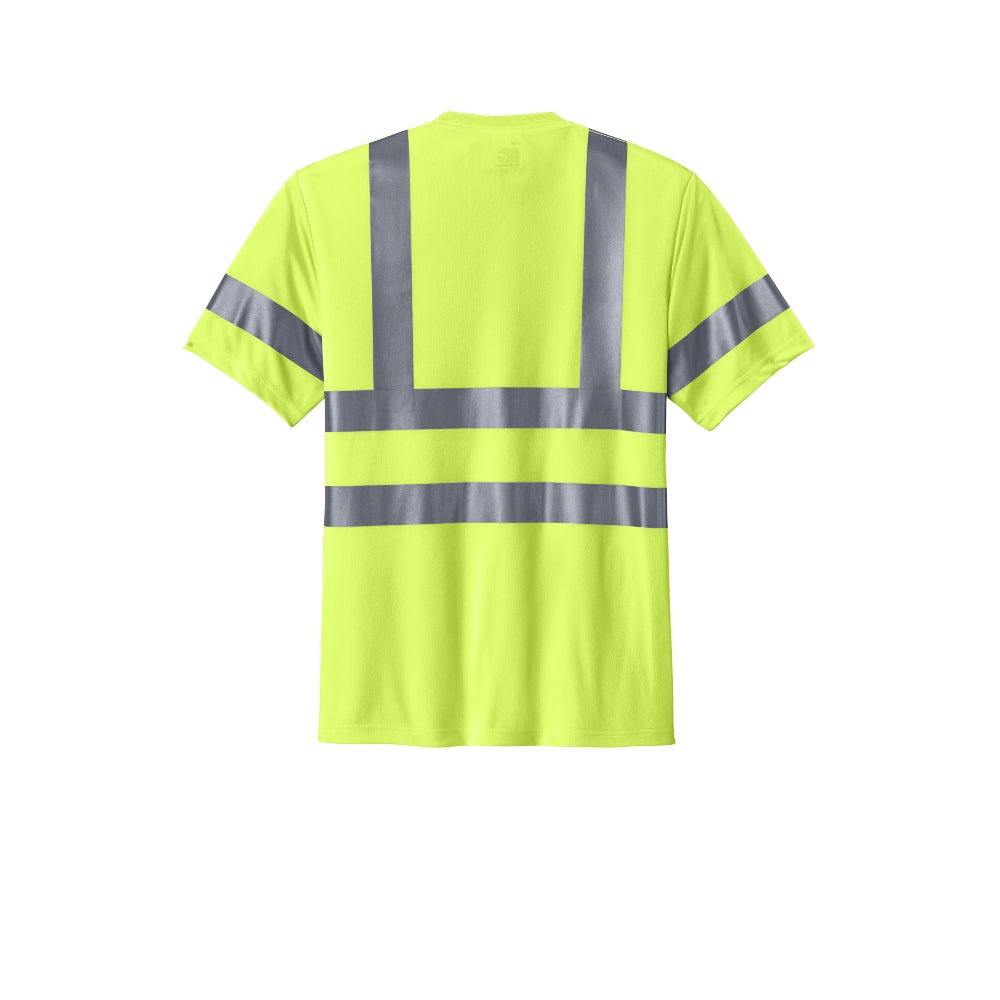 CornerStone® ANSI 107 Class 3 Short Sleeve Snag-Resistant Reflective T-Shirt - Safety Yellow/Reflective