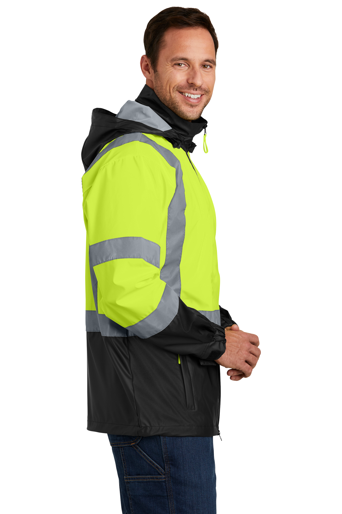 CornerStone® - ANSI 107 Class 3 Safety Windbreaker - Safety Yellow / Black