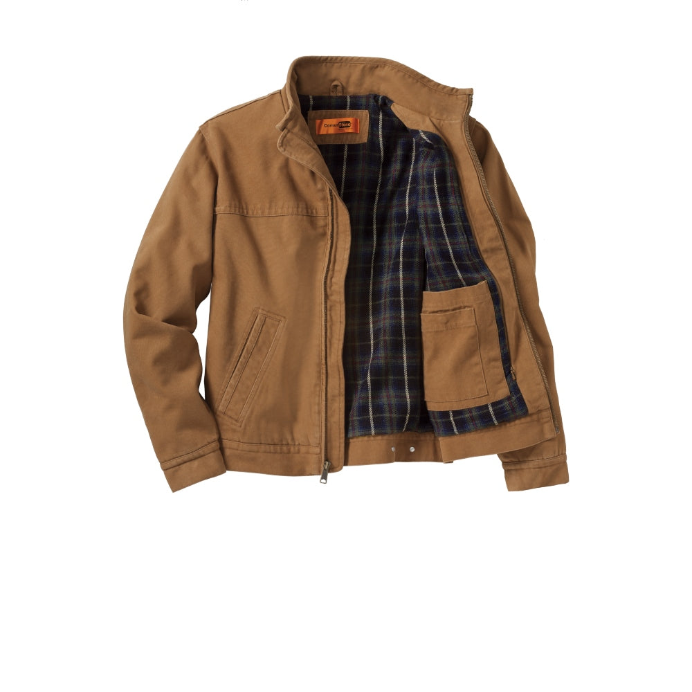 CornerStone® Washed Duck Cloth Flannel-Lined Work Jacket - Duck Brown