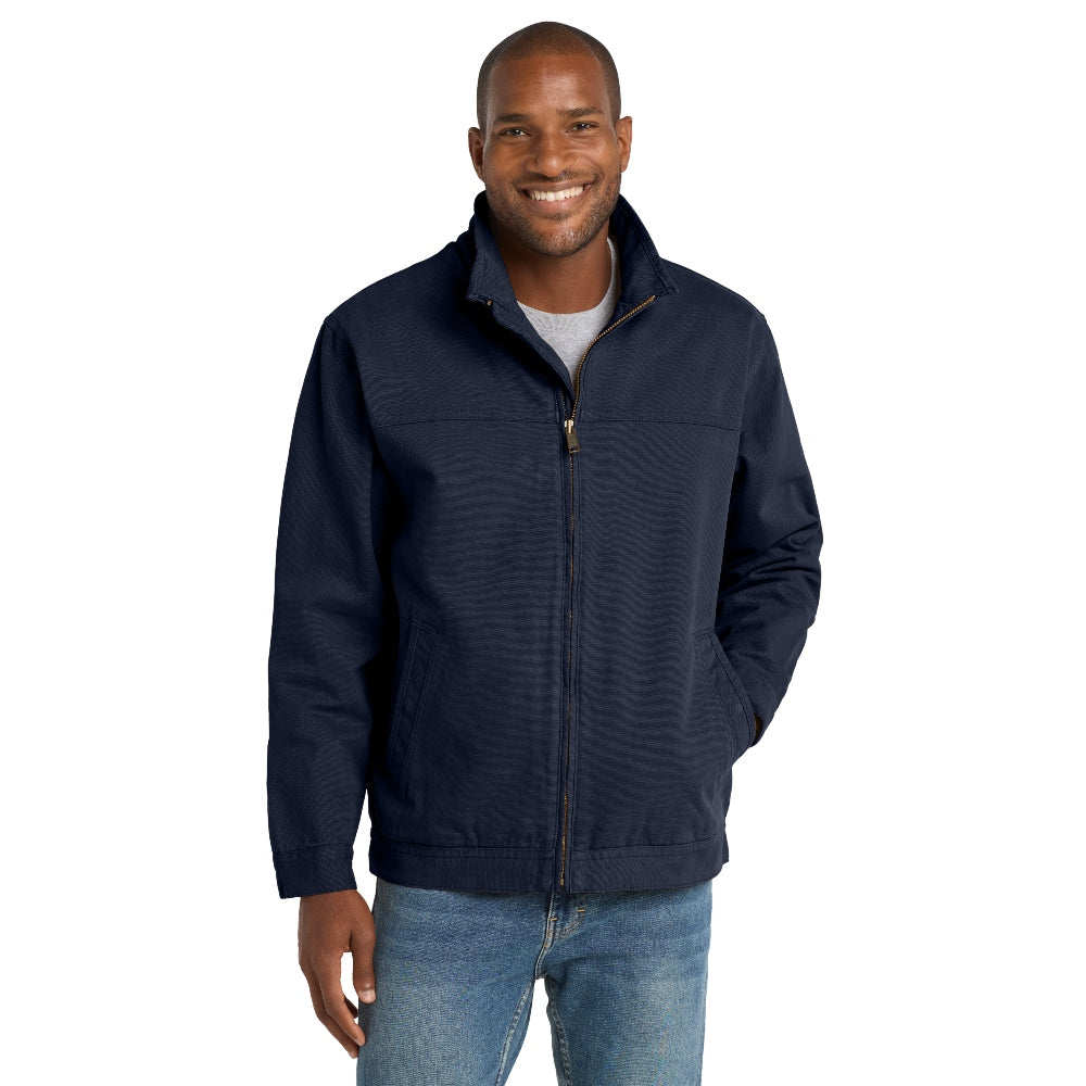 CornerStone® Washed Duck Cloth Flannel-Lined Work Jacket - Navy