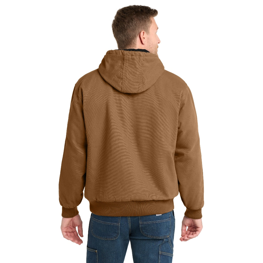 CornerStone® Washed Duck Cloth Insulated Hooded Work Jacket - Duck Brown
