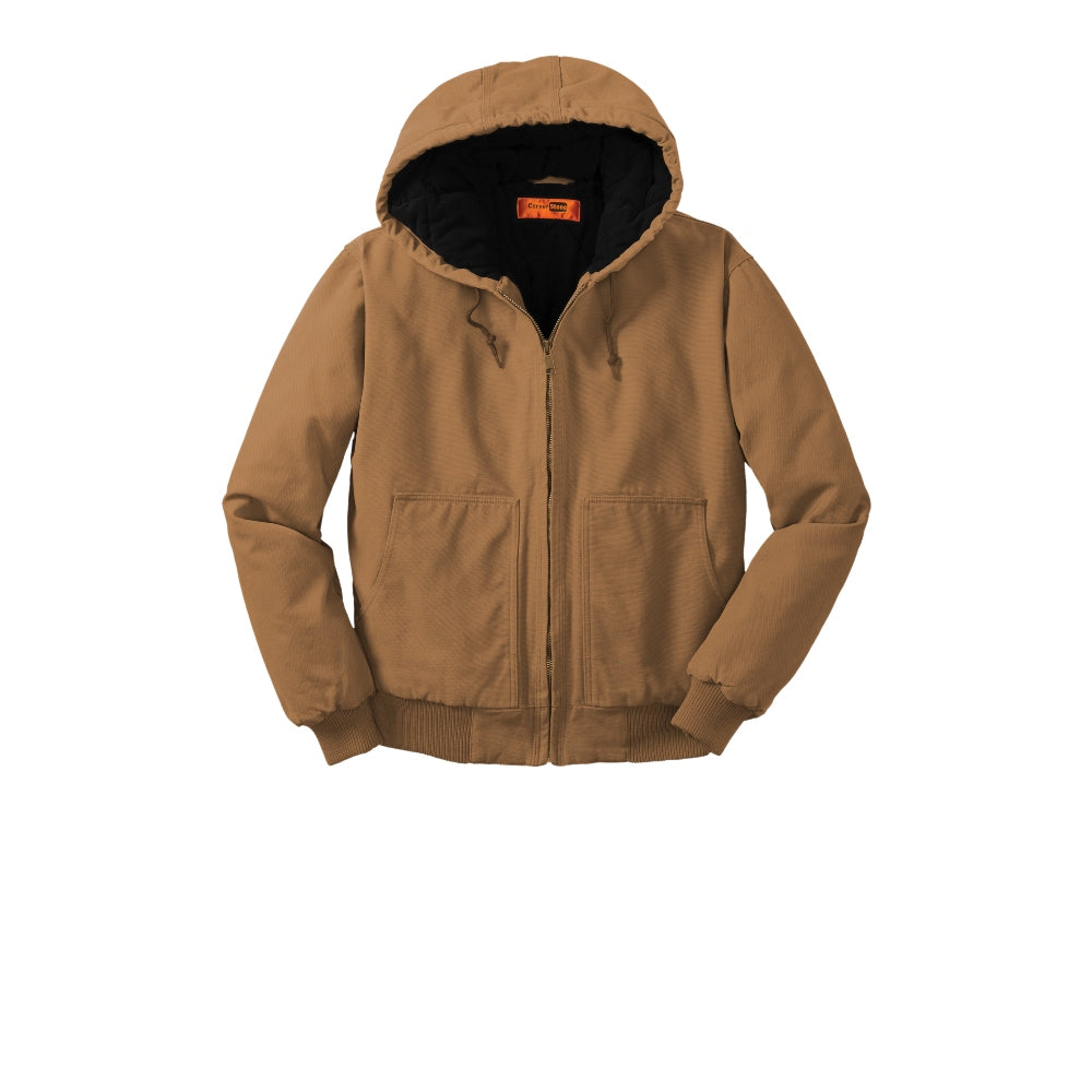 CornerStone® Washed Duck Cloth Insulated Hooded Work Jacket - Duck Brown
