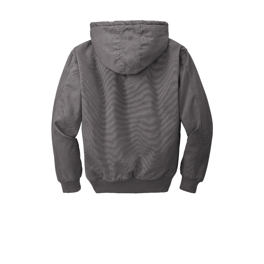 CornerStone® Washed Duck Cloth Insulated Hooded Work Jacket - Metal Grey