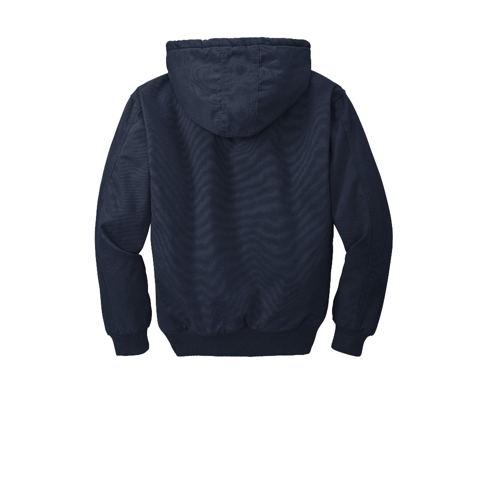 CornerStone® Washed Duck Cloth Insulated Hooded Work Jacket - Navy