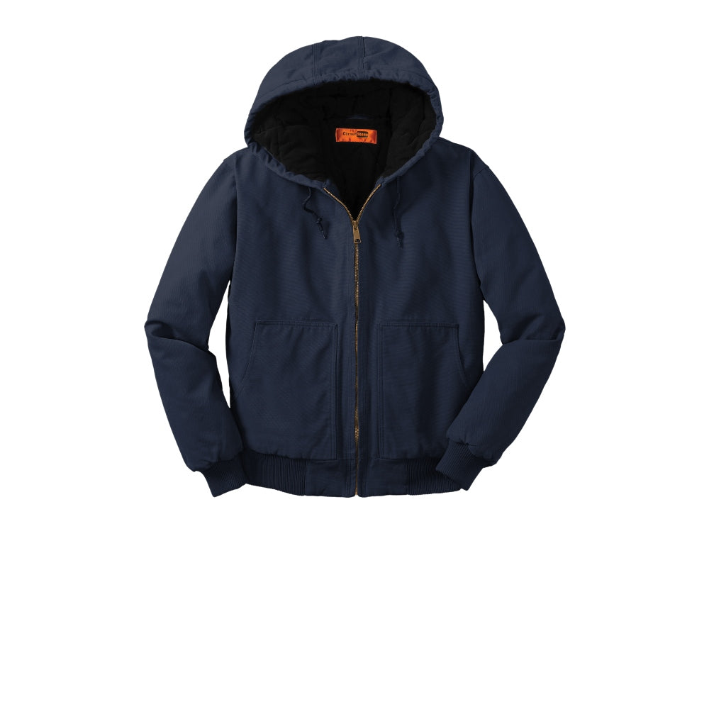 CornerStone® Washed Duck Cloth Insulated Hooded Work Jacket - Navy