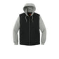 CornerStone® Duck Fleece Full-Zip Hooded Jacket - Black/Heather Grey