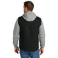 CornerStone® Duck Fleece Full-Zip Hooded Jacket - Black/Heather Grey