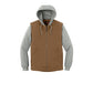 CornerStone® Duck Fleece Full-Zip Hooded Jacket - Duck Brown/Heather Grey