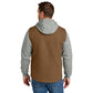 CornerStone® Duck Fleece Full-Zip Hooded Jacket - Duck Brown/Heather Grey