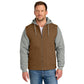 CornerStone® Duck Fleece Full-Zip Hooded Jacket - Duck Brown/Heather Grey