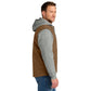 CornerStone® Duck Fleece Full-Zip Hooded Jacket - Duck Brown/Heather Grey