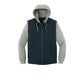 CornerStone® Duck Fleece Full-Zip Hooded Jacket - Navy/Heather Grey