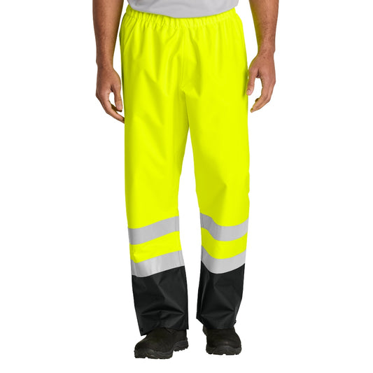 CornerStone® ANSI Class E Pull-On Rain Pant - Safety Yellow/Black