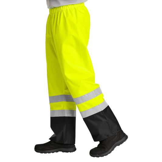 CornerStone® ANSI Class E Pull-On Rain Pant - Safety Yellow/Black