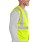 CornerStone® ANSI 107 Class 2 Economy Mesh Zippered Vest - Safety Yellow