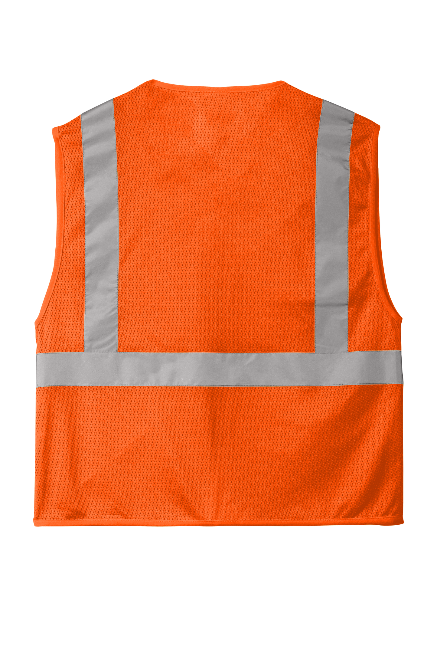 CornerStone® ANSI 107 Class 2 Economy Mesh Zippered Vest - Safety Orange