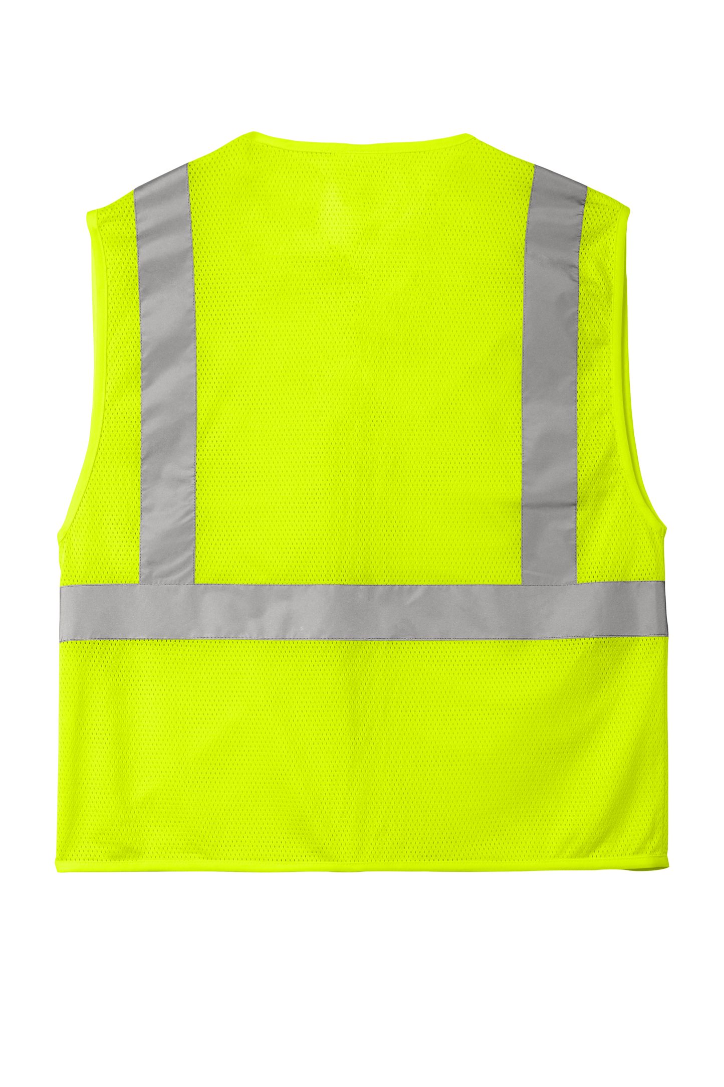 CornerStone® ANSI 107 Class 2 Economy Mesh Zippered Vest - Safety Yellow
