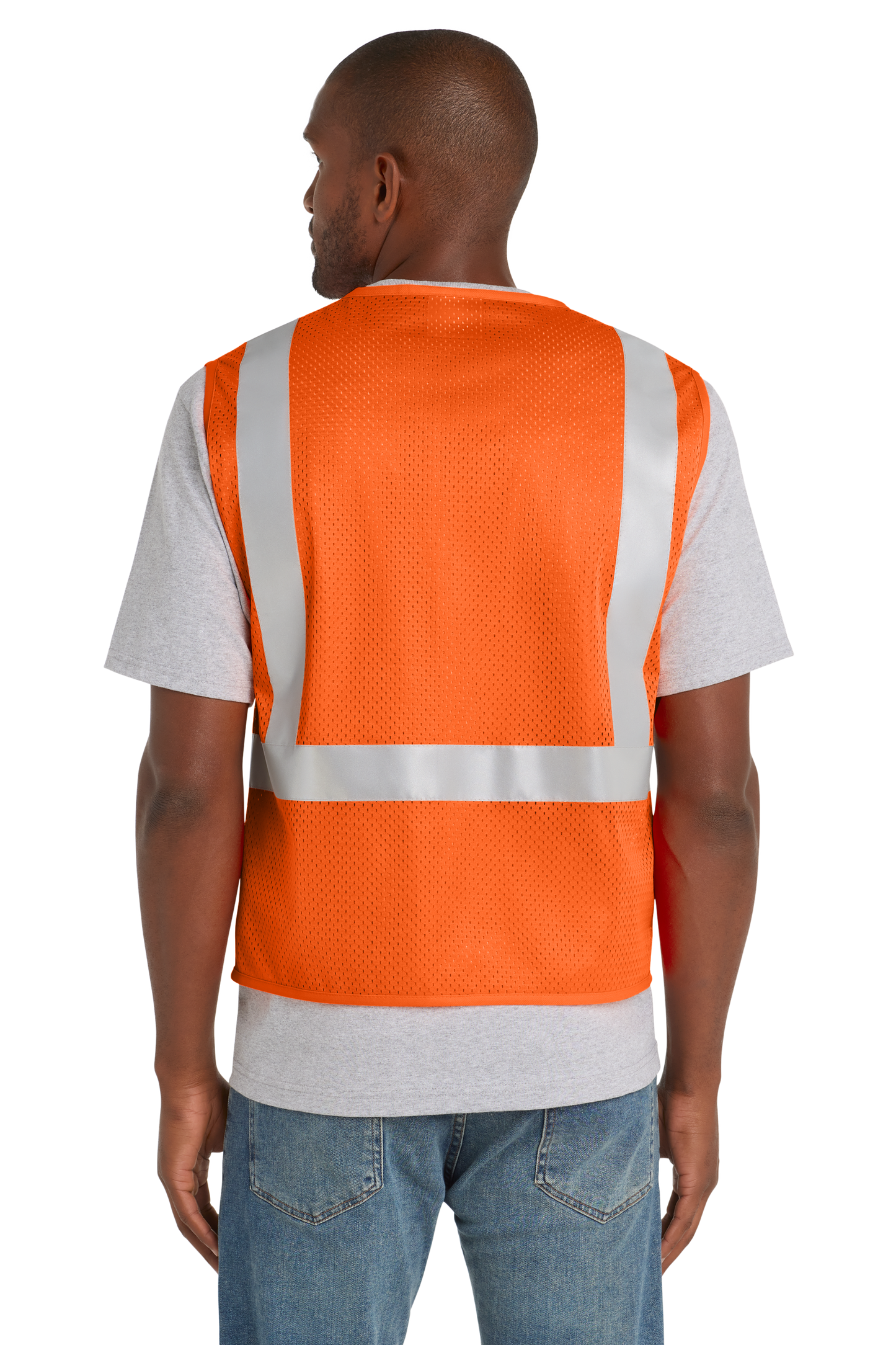 CornerStone® ANSI 107 Class 2 Mesh Zippered Vest - Safety Orange