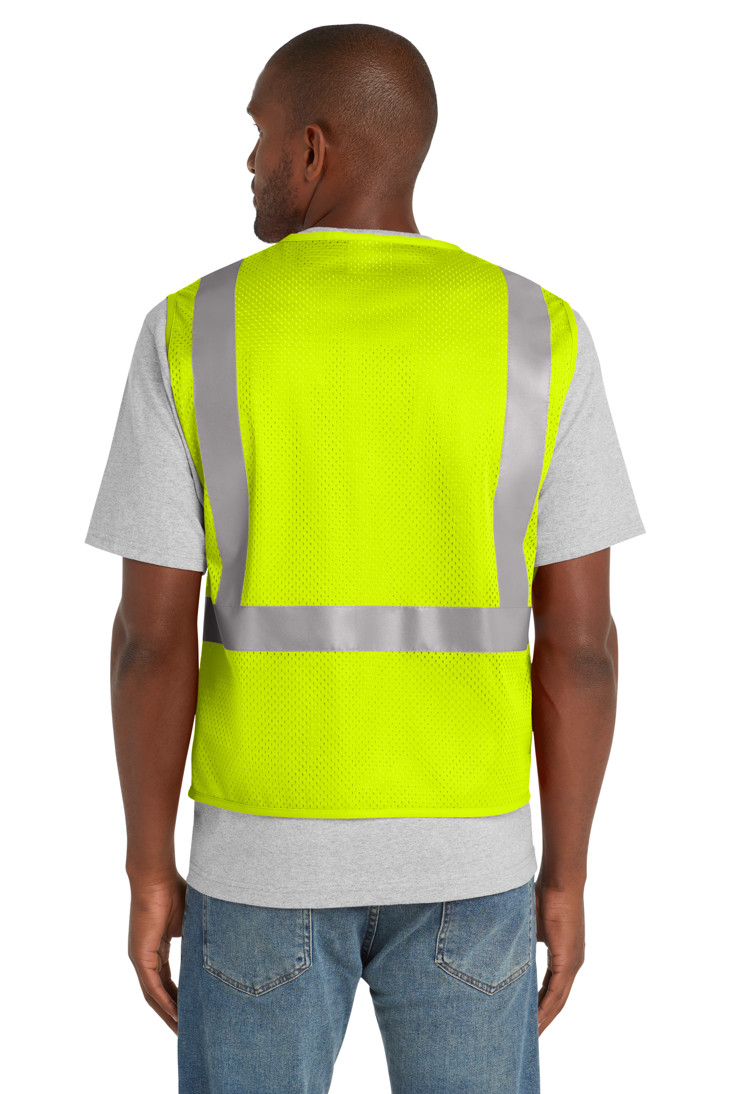 CornerStone® ANSI 107 Class 2 Mesh Zippered Vest - Safety Yellow