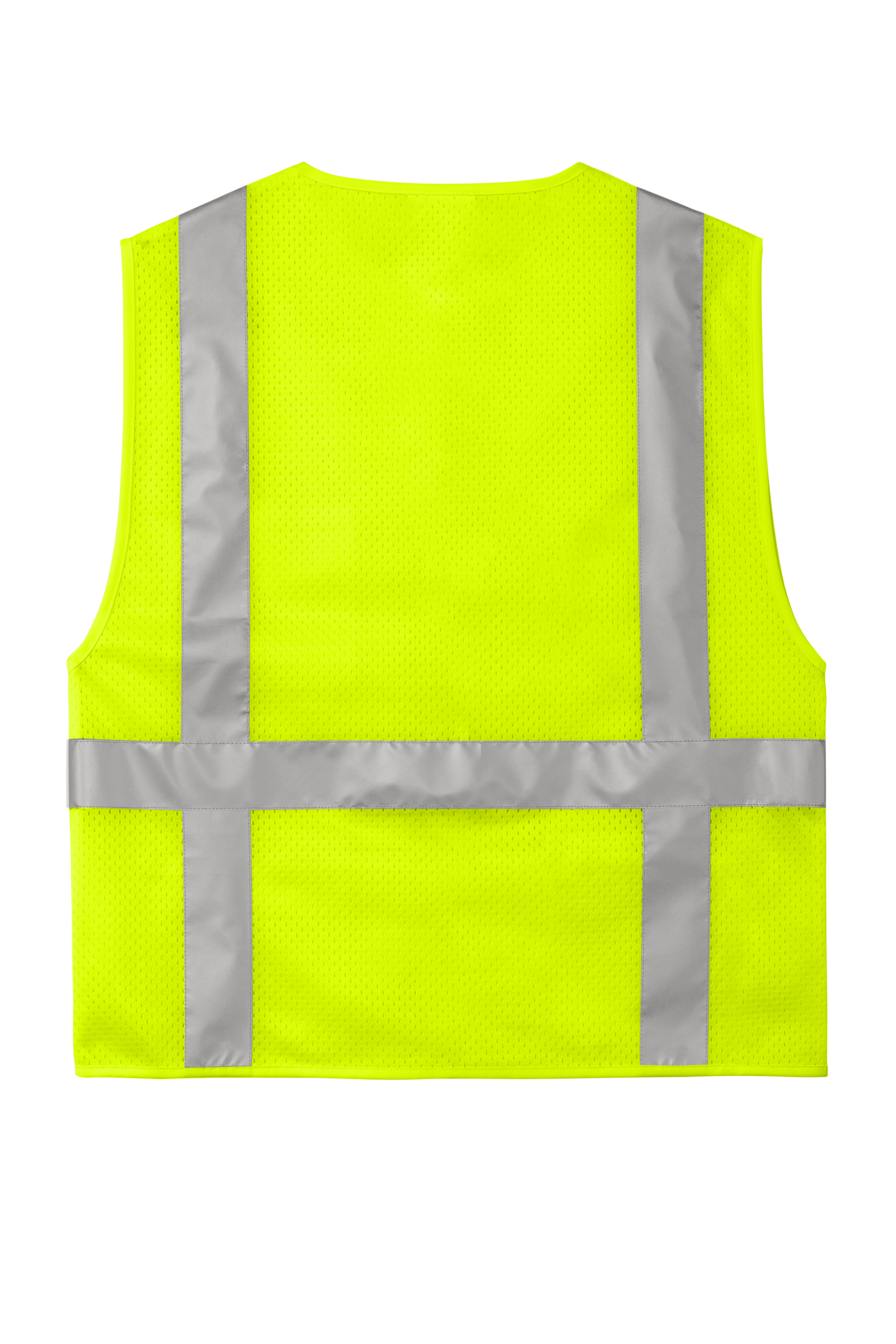 CornerStone® ANSI 107 Class 2 Mesh Six-Pocket Zippered Vest - Safety Yellow